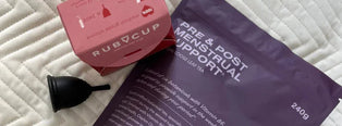 My Ova menstrual support And Ruby Cup in black