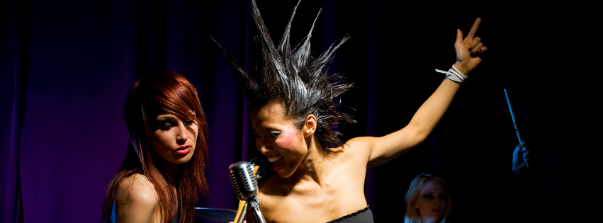 female punk band on stage