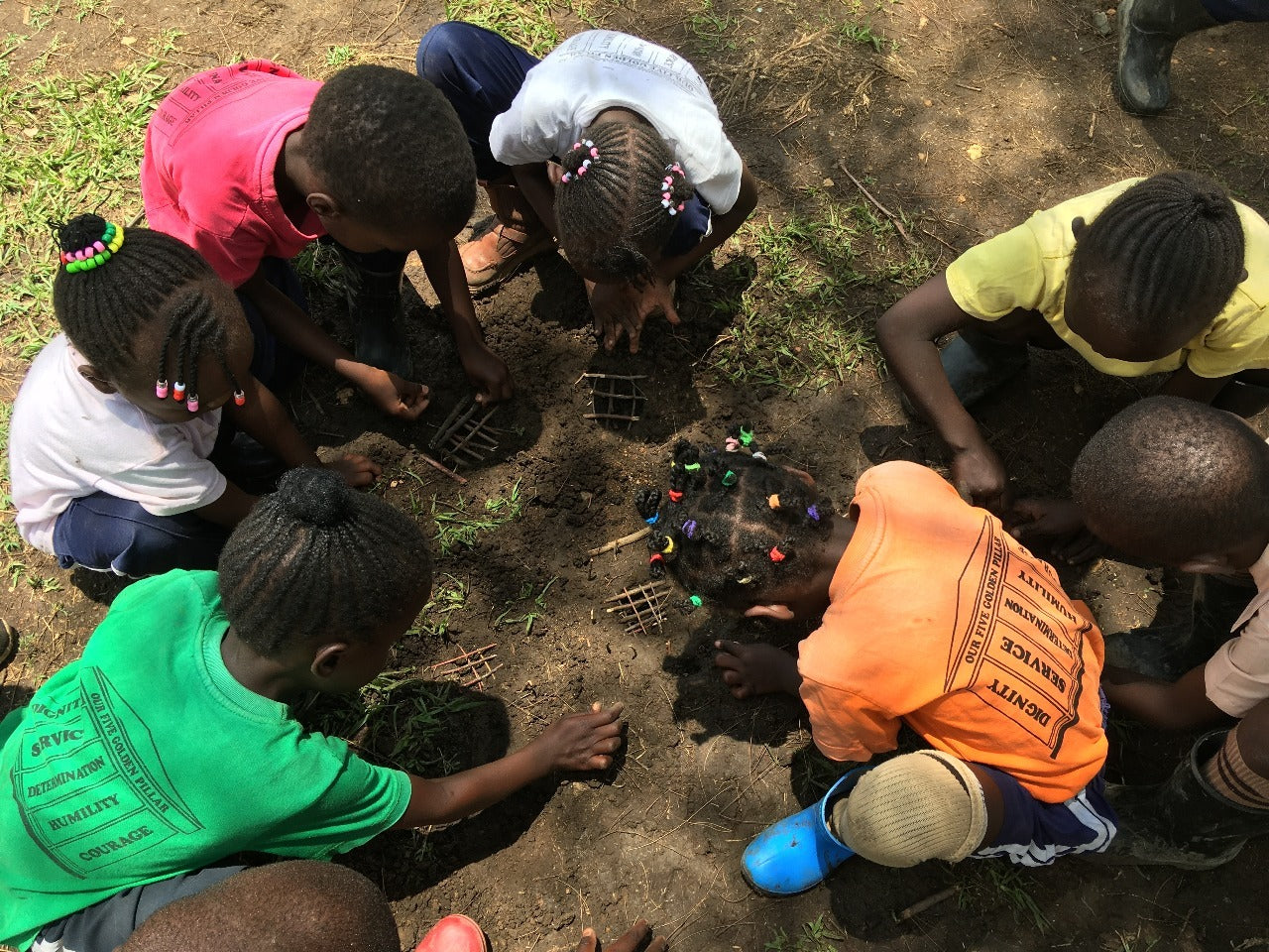 children playing in learning center
