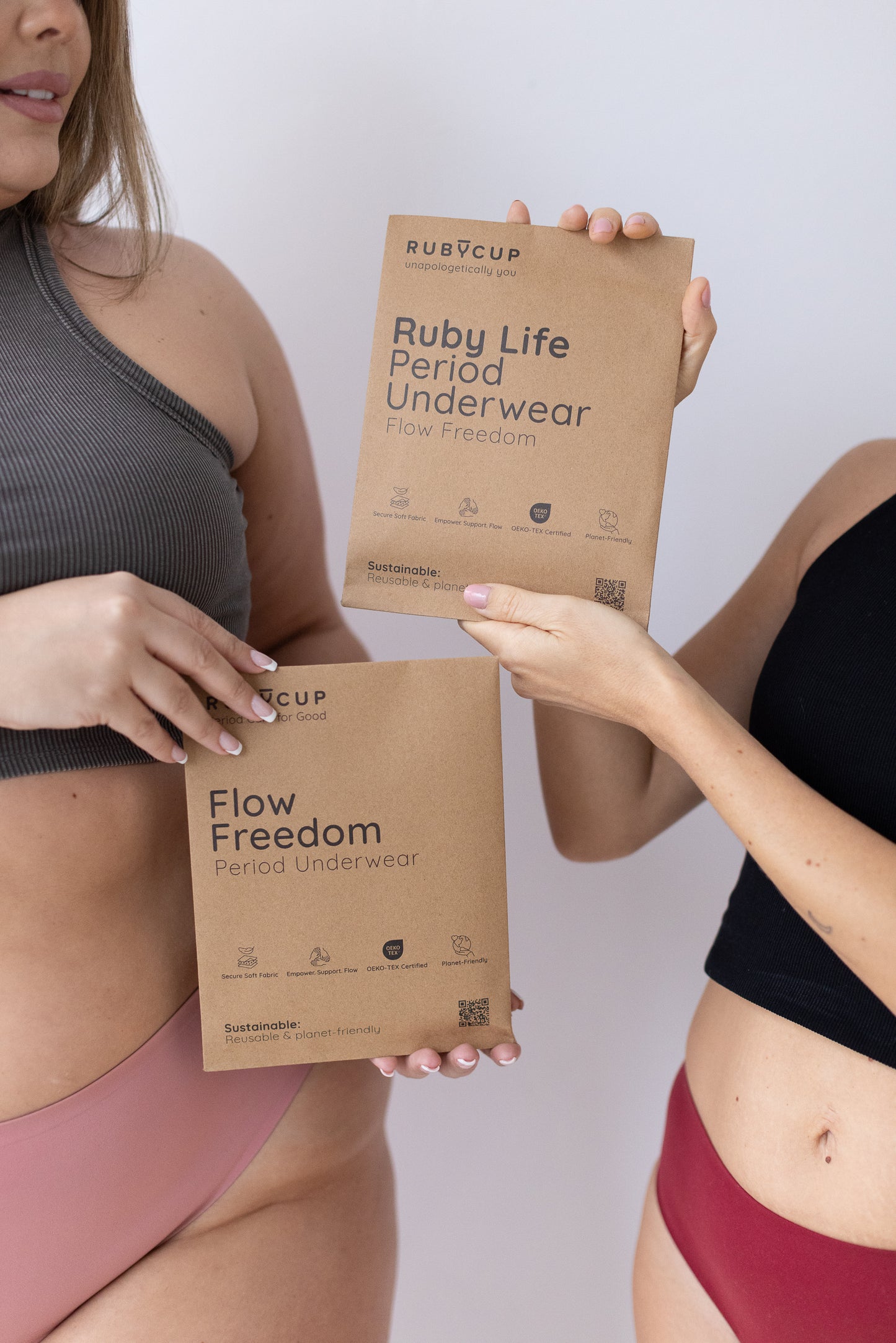 Ruby Cup period underwear flow freedom sustainable packaging