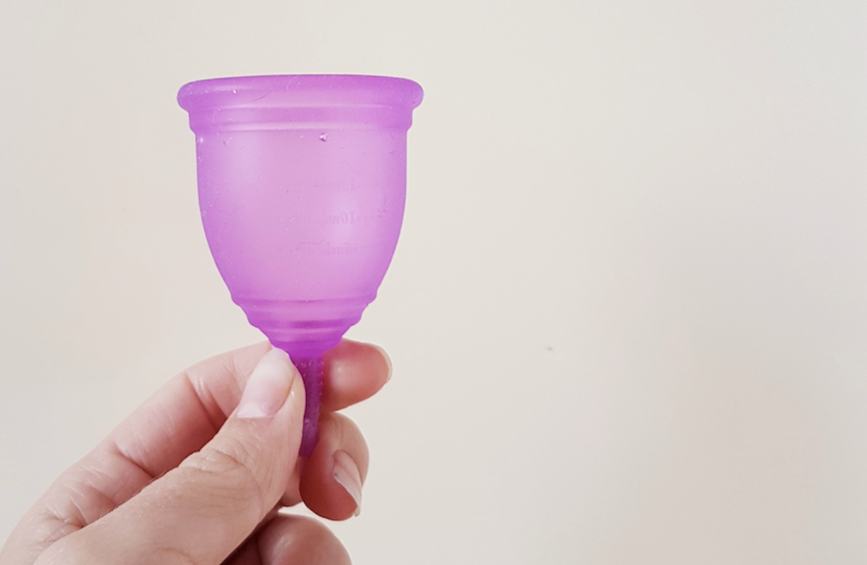 Ruby Cup purple menstrual cup