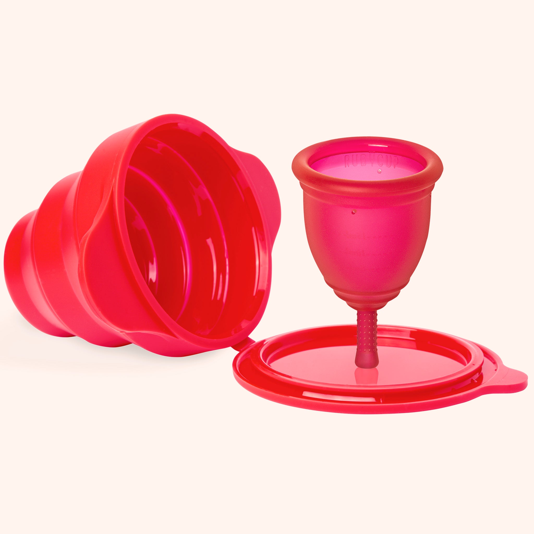Sileuclean Esterilizador Copa Menstrual Plegable Rojo